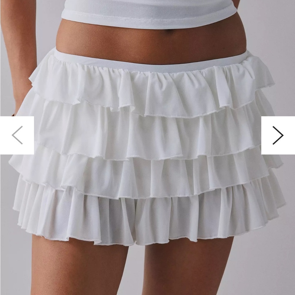 NWT Urban outfitters Out From Under Cammy ruffle trim micro skort - Festival!